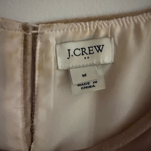 J. Crew Women's Blush Velvet Short Sleeve Top - Picture 4 of 5